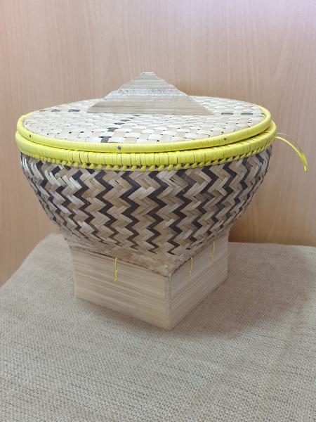 Bambus Batik Reiskorb